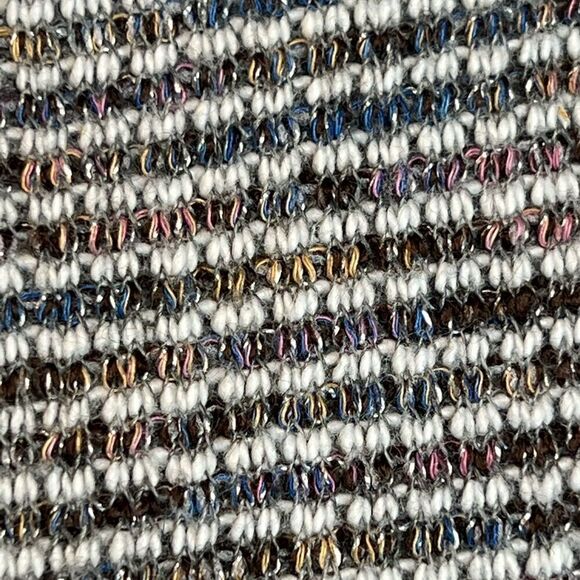 Madewell Mockneck Crop Glittery Stripe Sweater Womens S - Picture 7 of 9